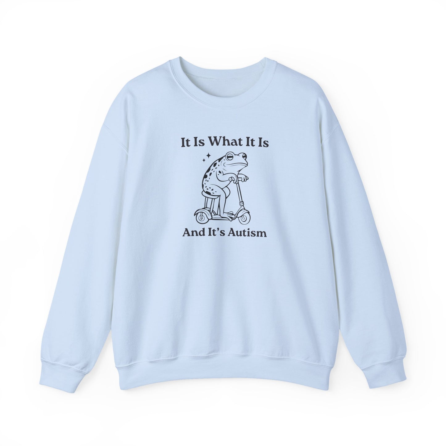 Sweatshirt It Is What It Is And It’s Autism Funny Sweatshirt for Adults & Teens