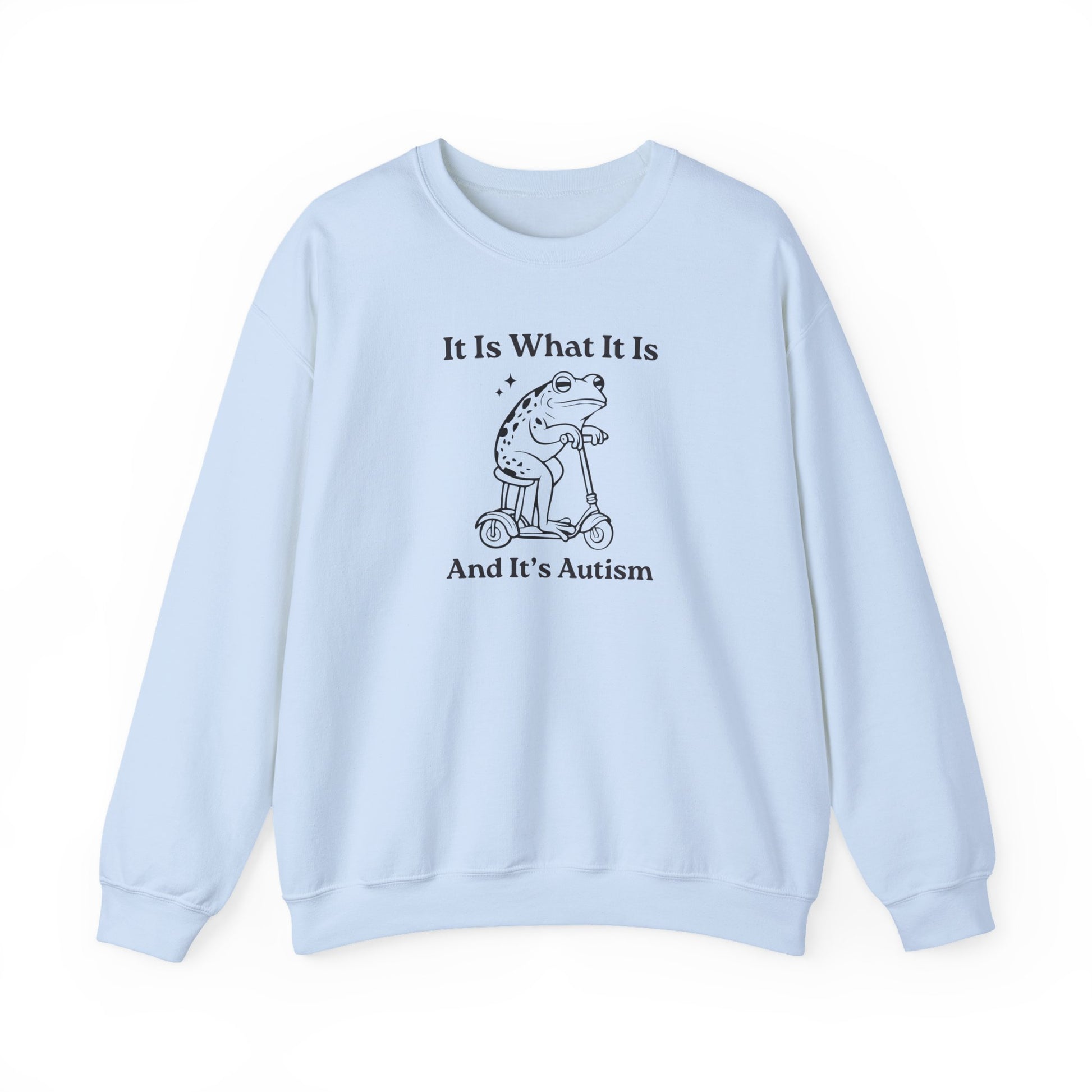 Sweatshirt It Is What It Is And It’s Autism Funny Sweatshirt for Adults & Teens
