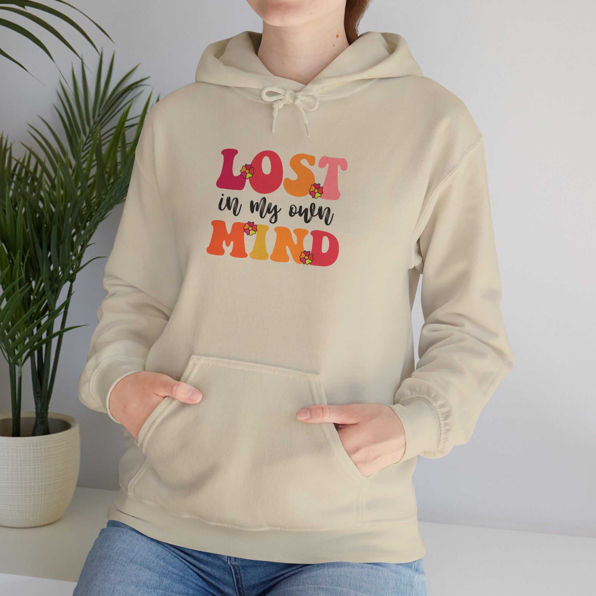 Hoodie LOST in my own MIND Hoodie – Retro ADHD Graphic Hoodie