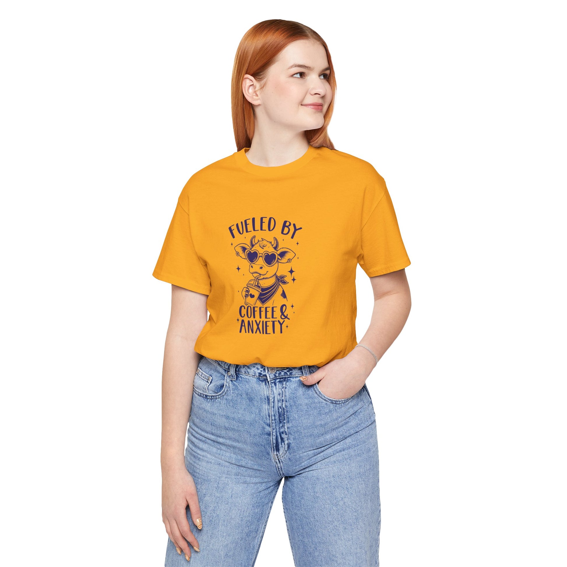 T-Shirt Fueled by Coffee and Anxiety – Funny Women's Anxiety T-shirt