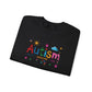 Sweatshirt Accept Understand Love Autism Sweatshirt with Playful Design