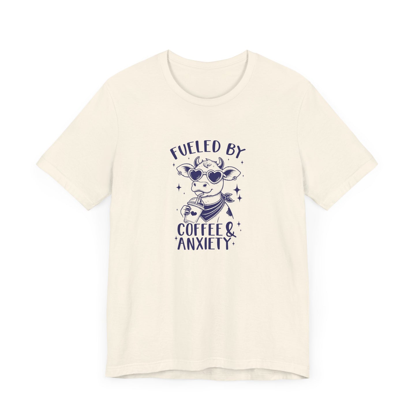 T-Shirt Fueled by Coffee and Anxiety – Funny Women's Anxiety T-shirt