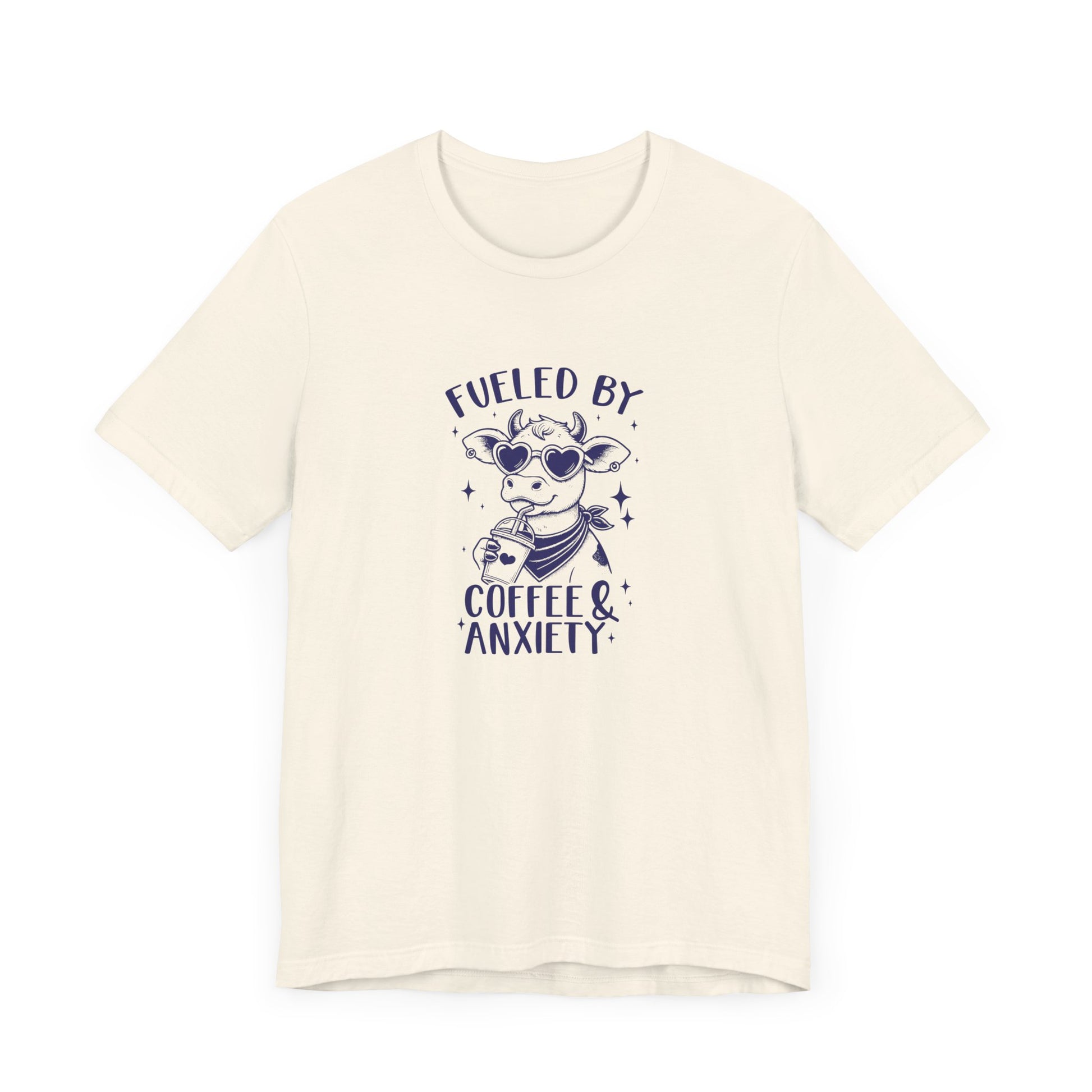 T-Shirt Fueled by Coffee and Anxiety – Funny Women's Anxiety T-shirt