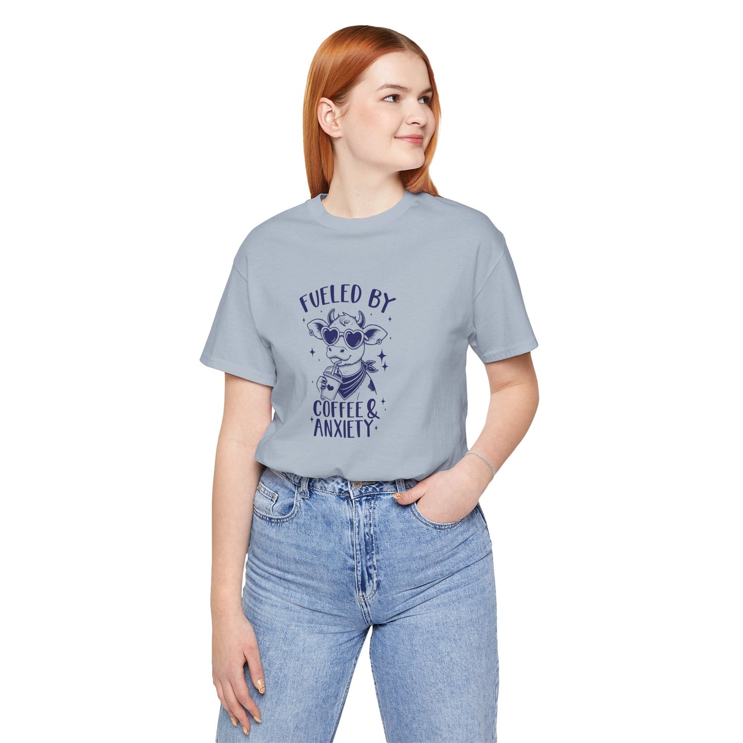 T-Shirt Fueled by Coffee and Anxiety – Funny Women's Anxiety T-shirt