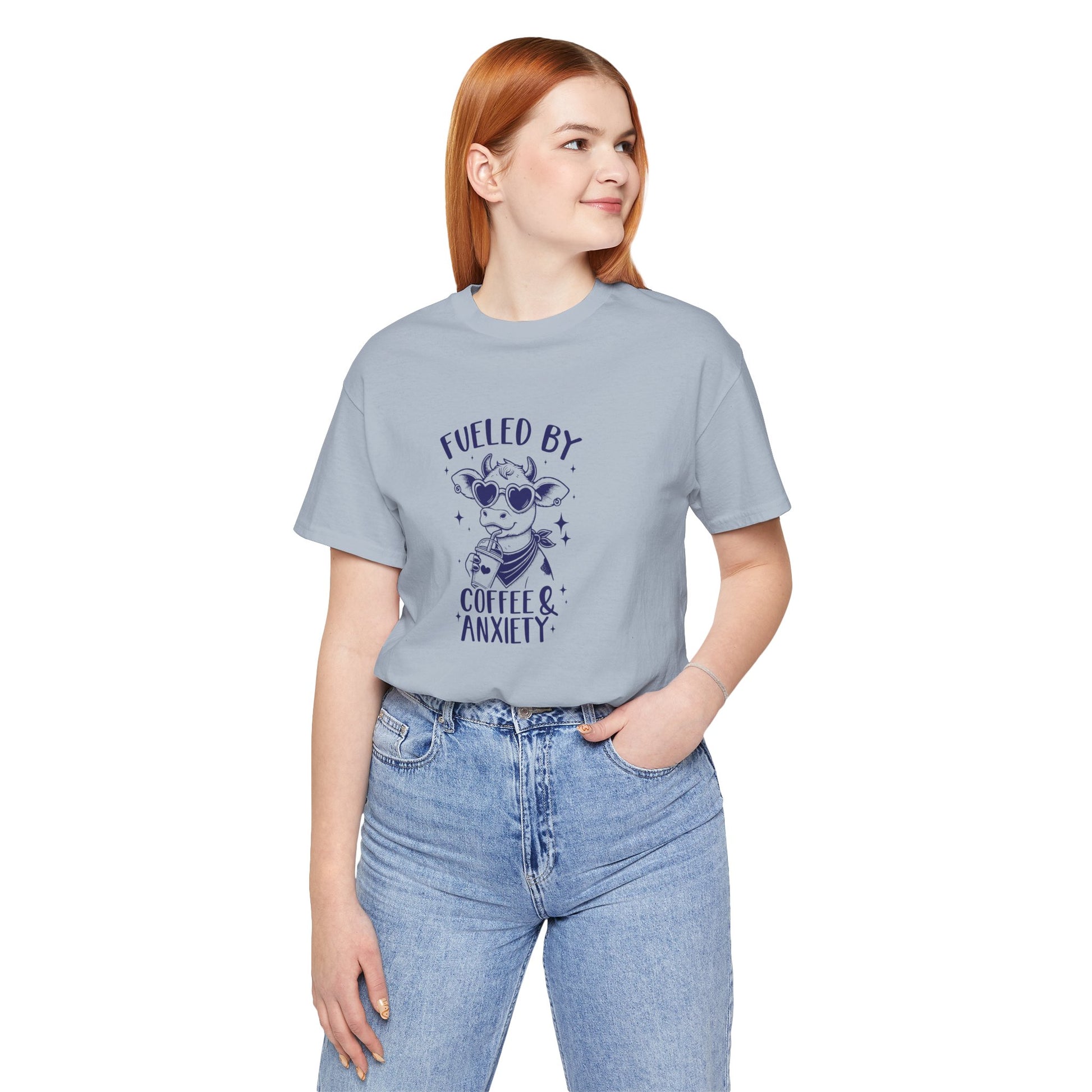 T-Shirt Fueled by Coffee and Anxiety – Funny Women's Anxiety T-shirt