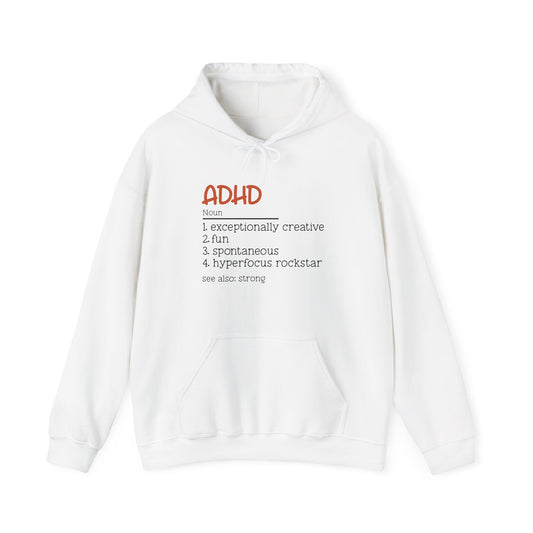 ADHD (Noun) Definition – Funny ADHD Hoodie with Positive Traits