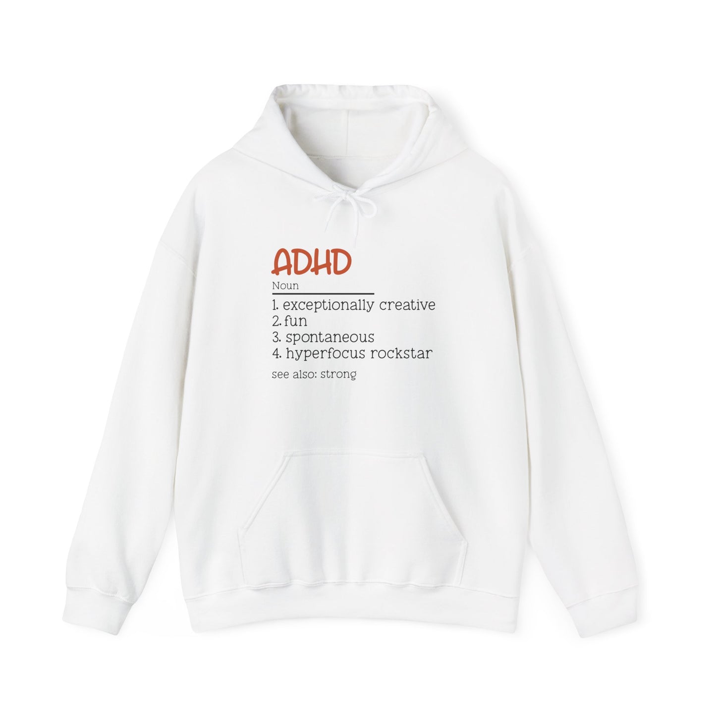 Hoodie ADHD (Noun) Definition – Funny ADHD Hoodie with Positive Traits