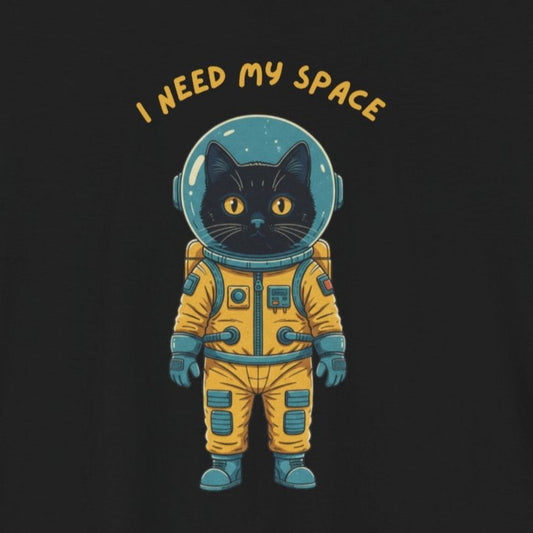 T-Shirt I Need My Space Cat Shirt – Funny Astronaut Cat Graphic Tee
