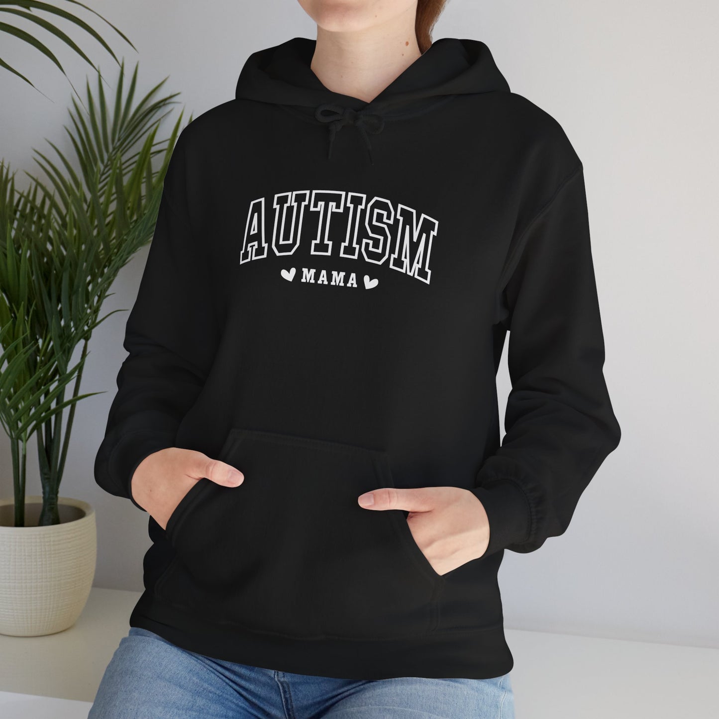 Hoodie AUTISM MAMA Hoodie – Collegiate-Inspired Supportive Mom Design