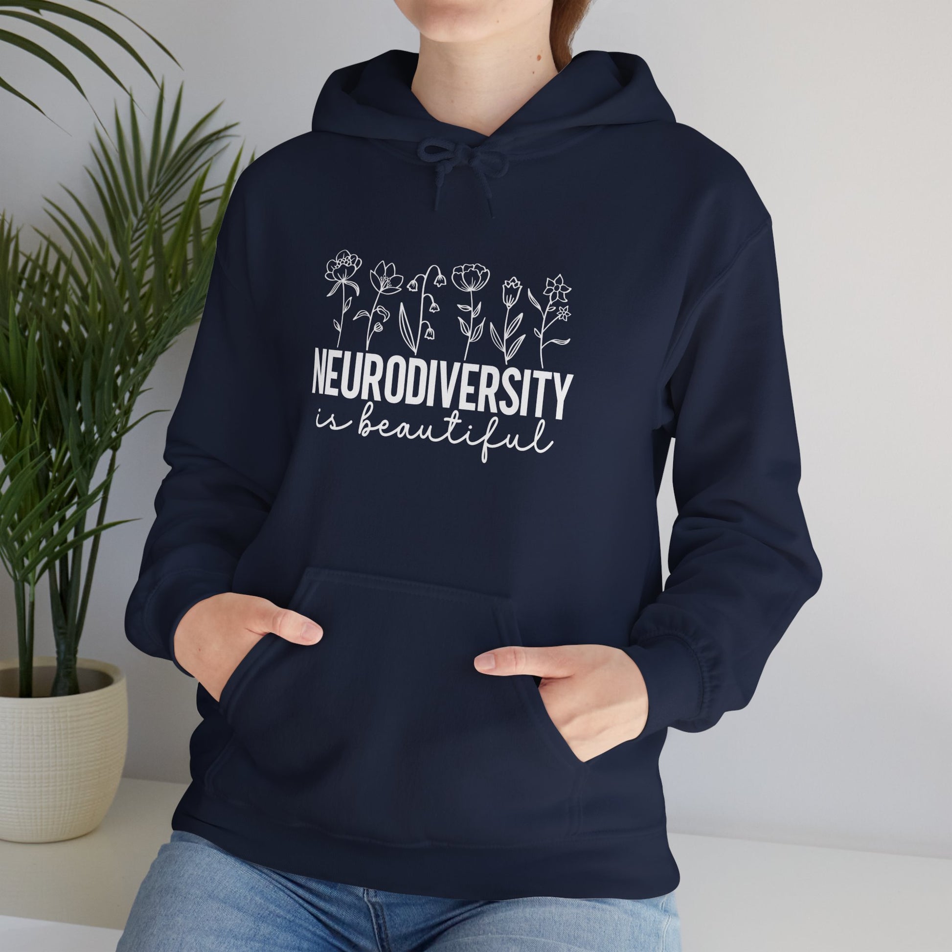 Hoodie NEURODIVERSITY is Beautiful Hoodie – Floral Autism Awareness Hoodie
