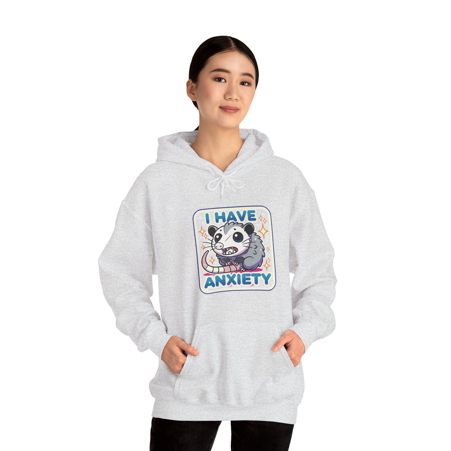 Hoodie I Have Anxiety Hoodie – Funny Opossum Hoodie for Women