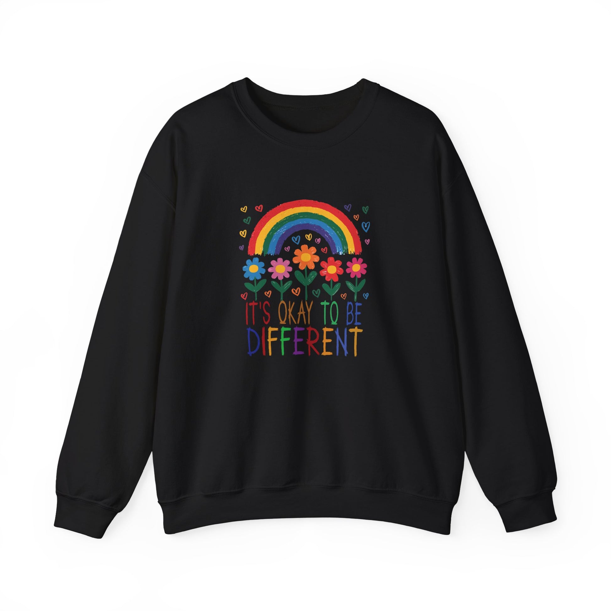 Sweatshirt It's Okay to Be Different Rainbow Autism Awareness Sweatshirt