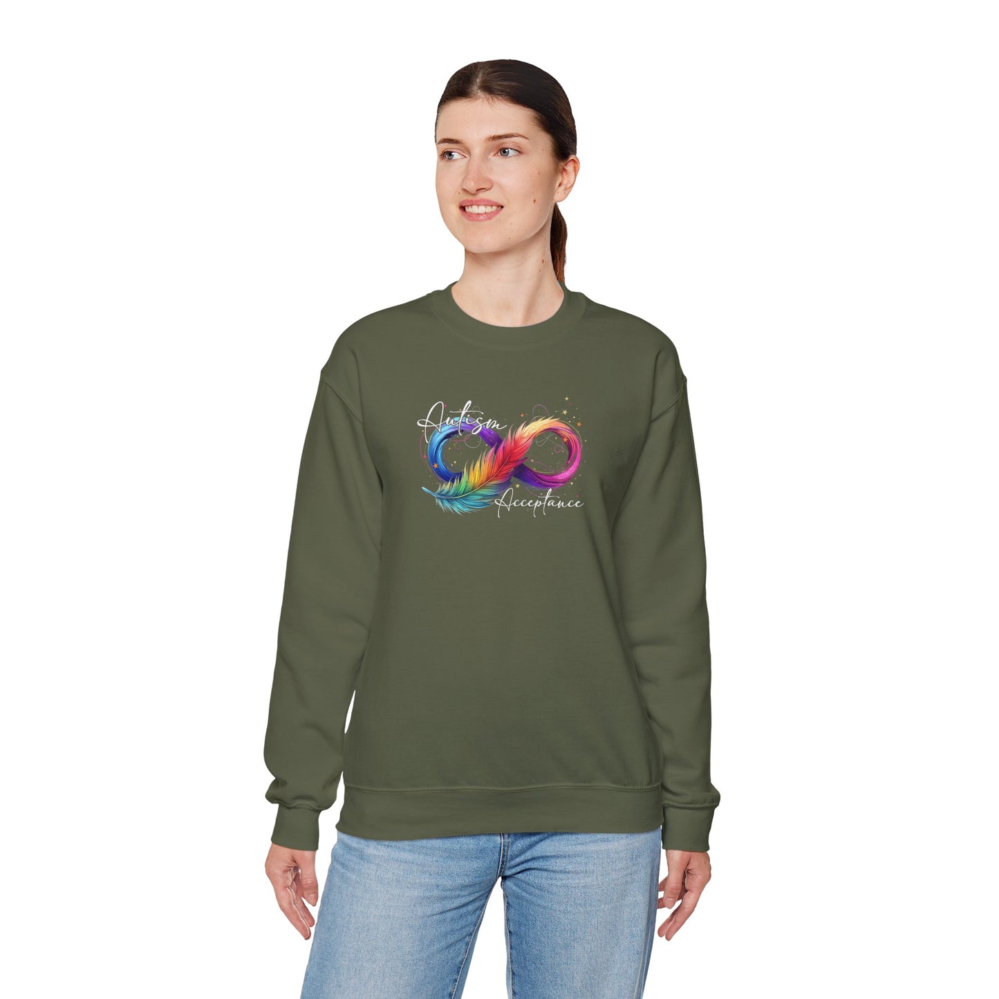 Sweatshirt Autism Acceptance Sweatshirt with Neurodiversity Symbol