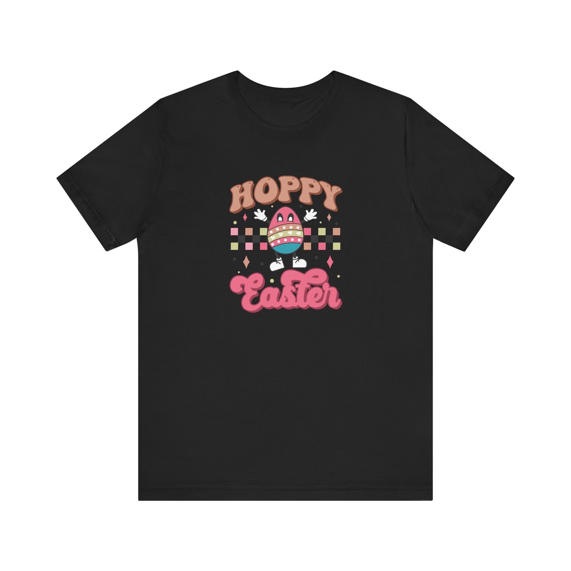 Black Pop Culture Easter Shirt – Hoppy Easter Tee for Women