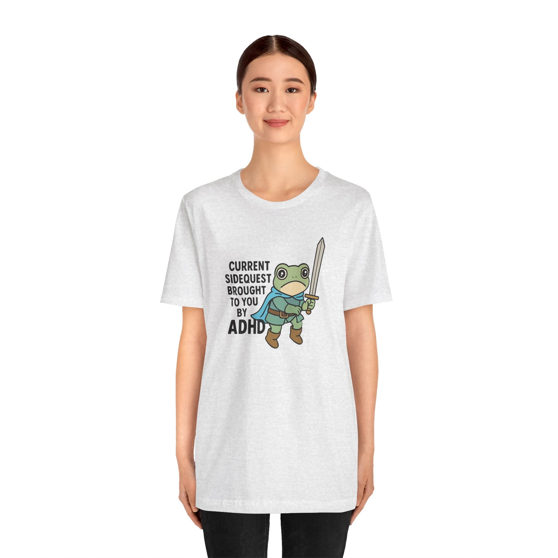 T-Shirt CURRENT SIDEQUEST T-Shirt – Funny ADHD Frog Gaming Shirt