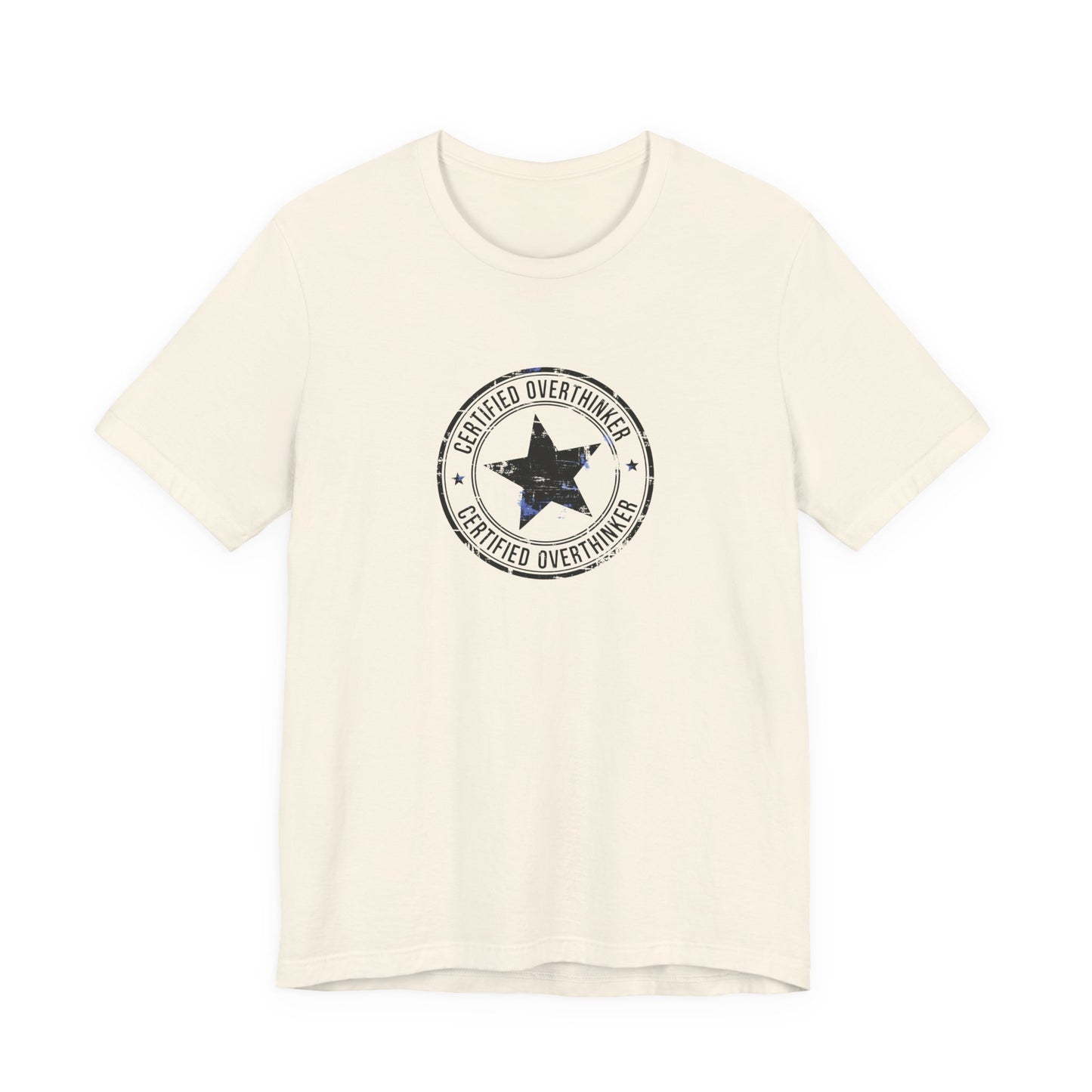 T-Shirt CERTIFIED OVERTHINKER T-Shirt – Vintage Stamp Seal Graphic Tee