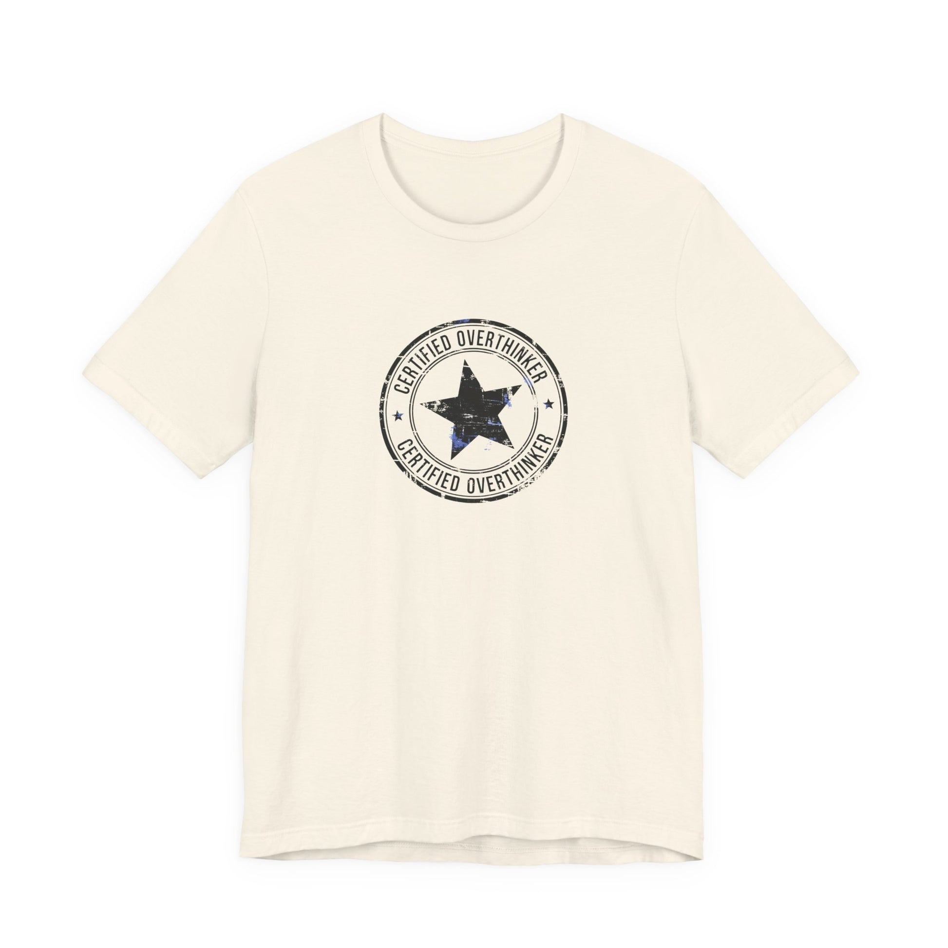T-Shirt CERTIFIED OVERTHINKER T-Shirt – Vintage Stamp Seal Graphic Tee