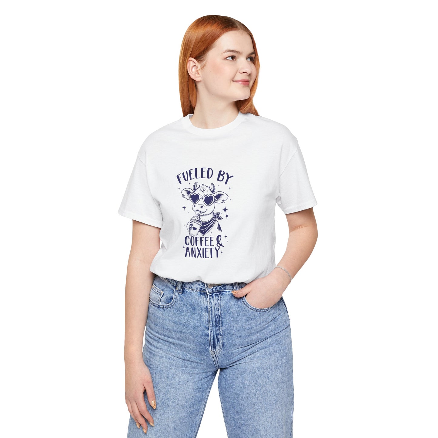 T-Shirt Fueled by Coffee and Anxiety – Funny Women's Anxiety T-shirt