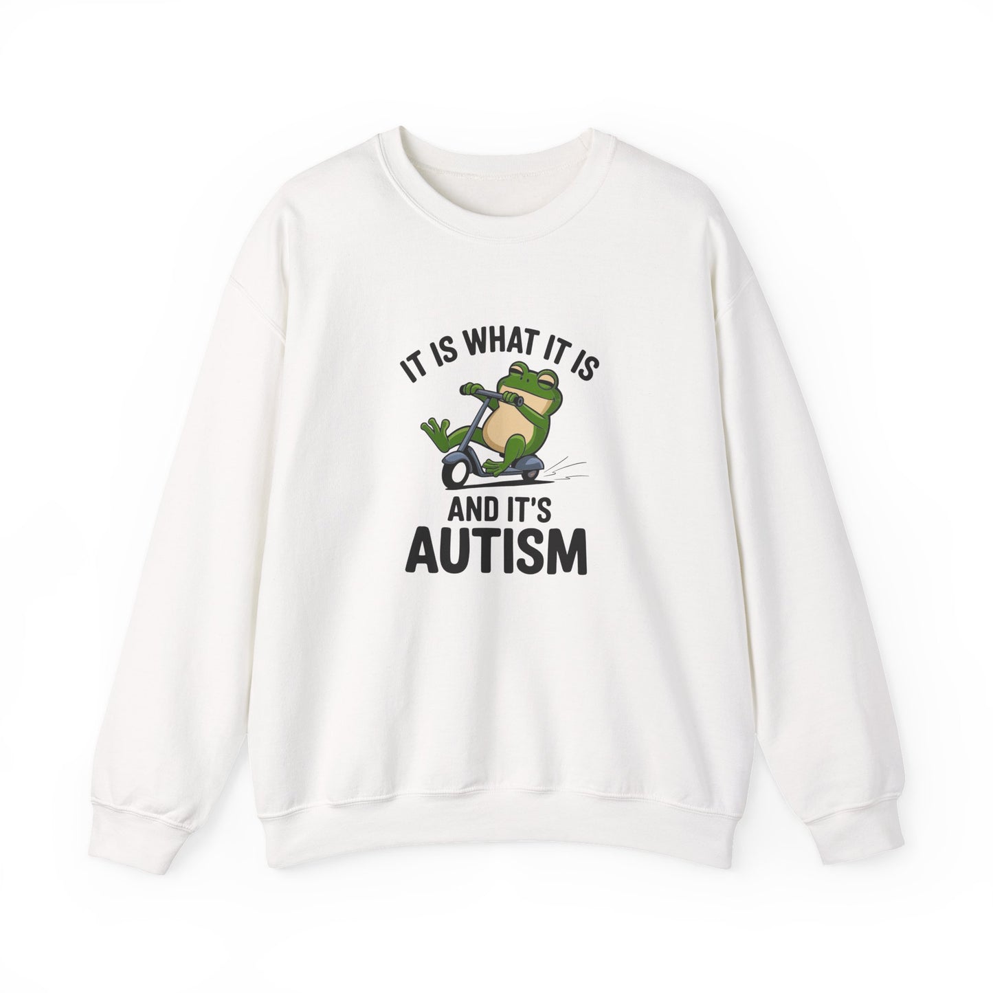 Sweatshirt IT IS WHAT IT IS AND IT'S AUTISM Funny Scooter Autism Sweatshirt