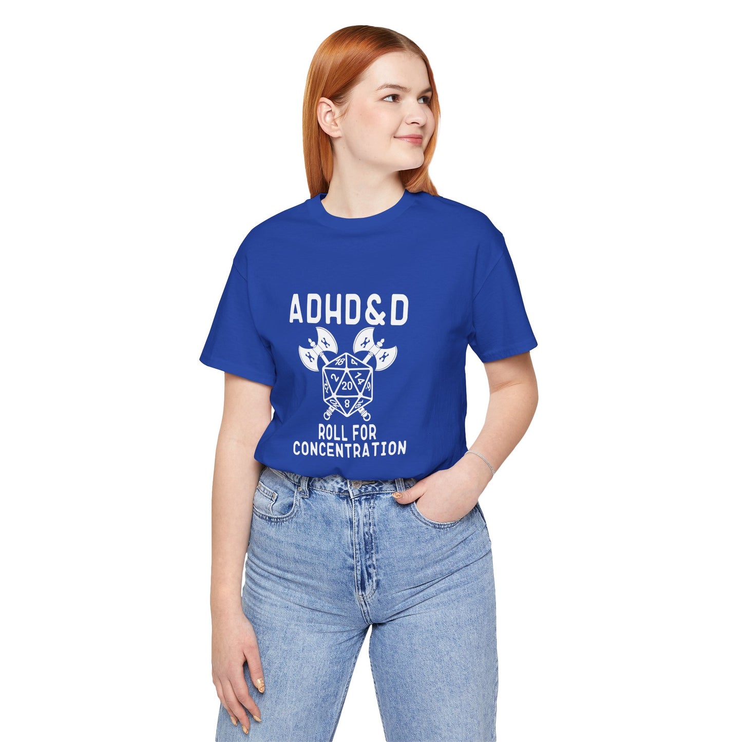 T-Shirt ADHD&D T-Shirt – Funny ADHD Gaming Shirt with Dice and Axes