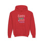 Red Bunny Kisses & Easter Wishes Kids Hoodie | Cute Easter Hoodie