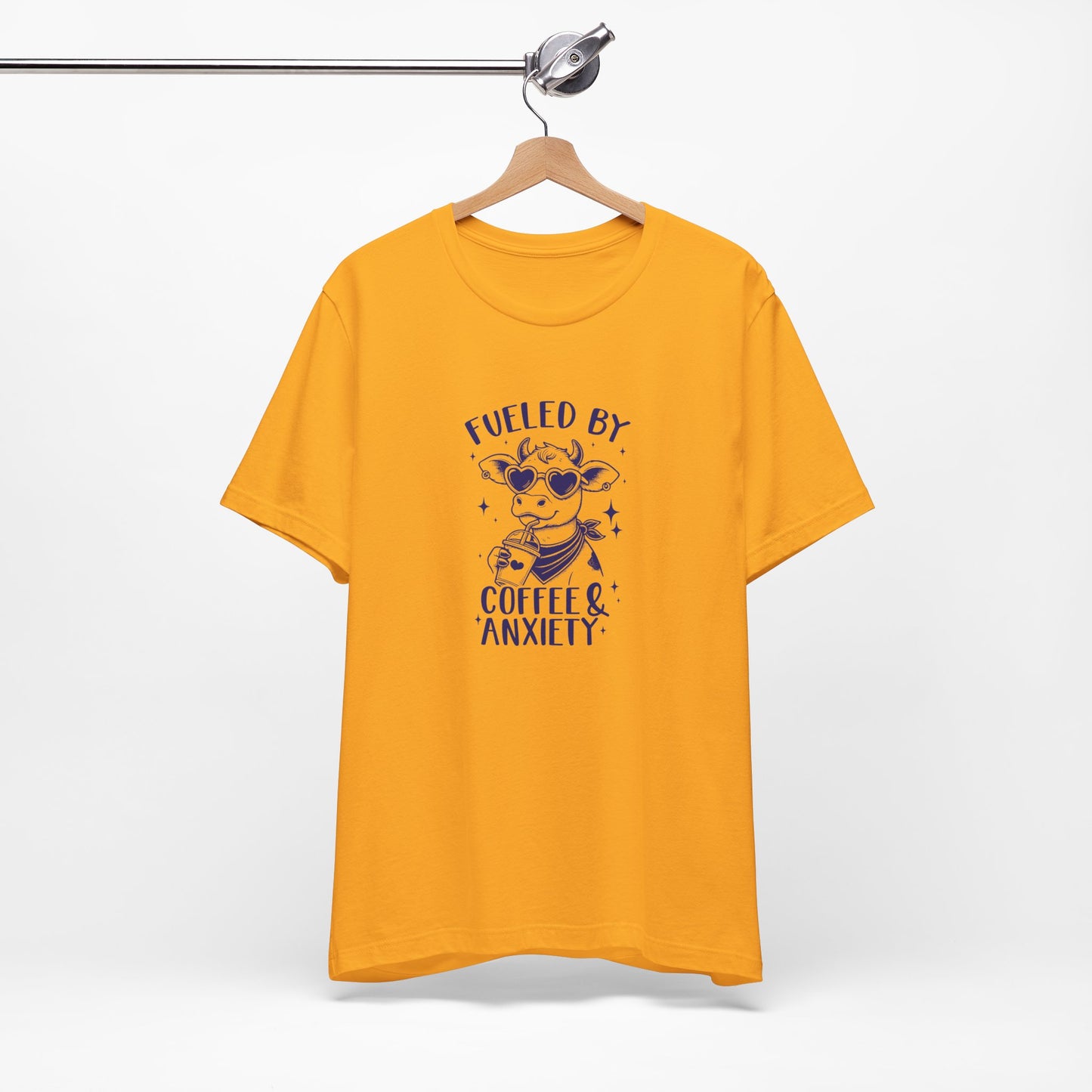 T-Shirt Fueled by Coffee and Anxiety – Funny Women's Anxiety T-shirt
