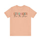 Heather Peach Find Your Strength Tee – Stronger Than the Storm Shirt