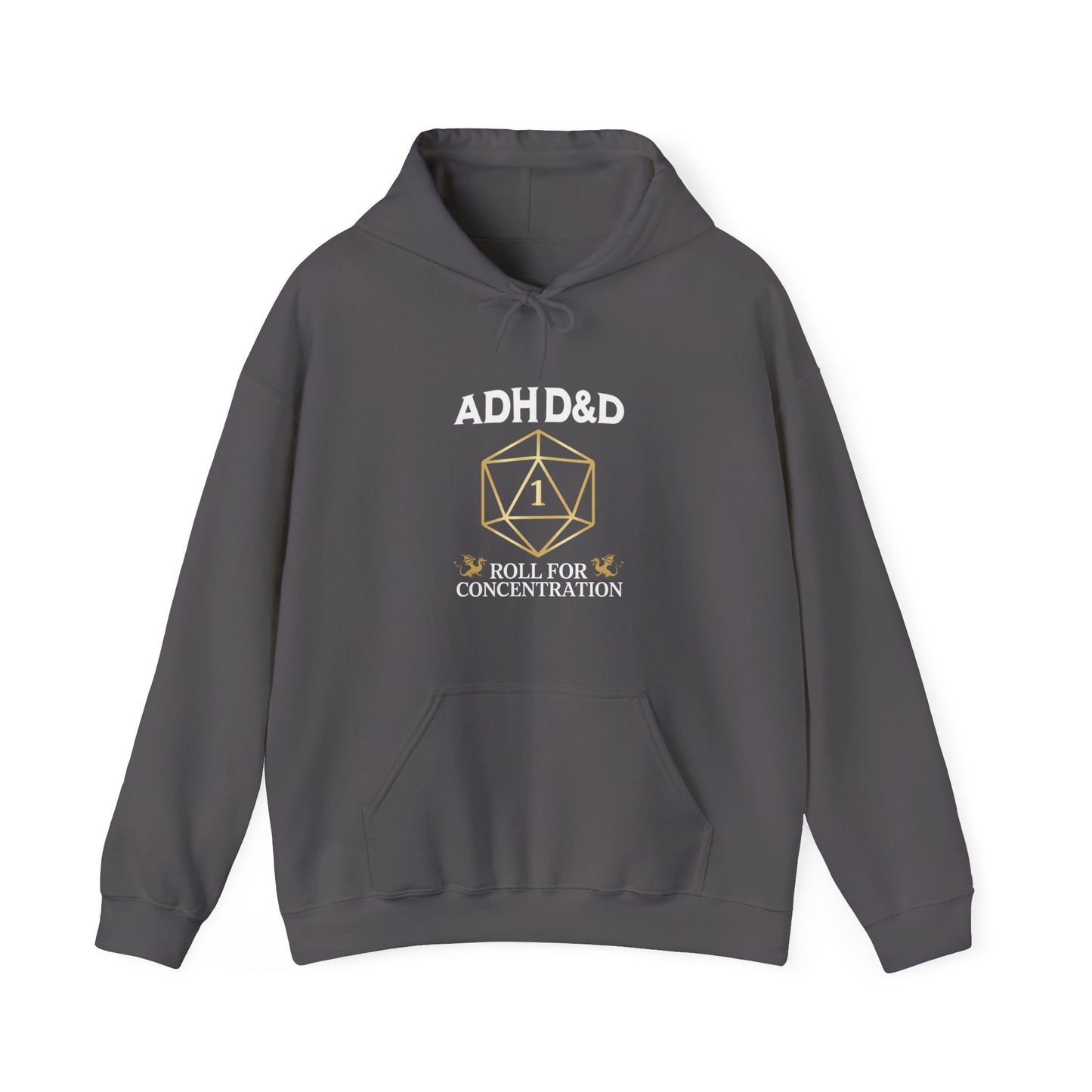 Hoodie ADHD&D Roll for Concentration Hoodie – Funny ADHD Graphic Hoodie
