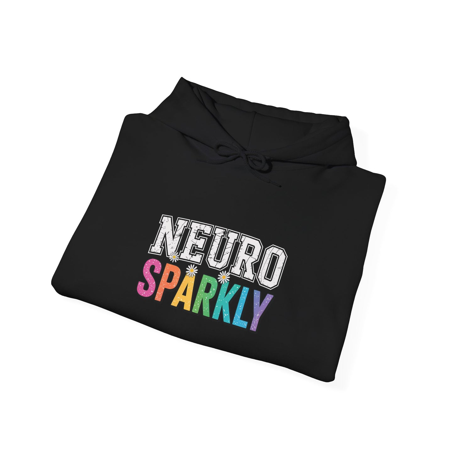 NEURO SPARKLY Autism Hoodie – Bold Varsity Floral Graphic Hoodie