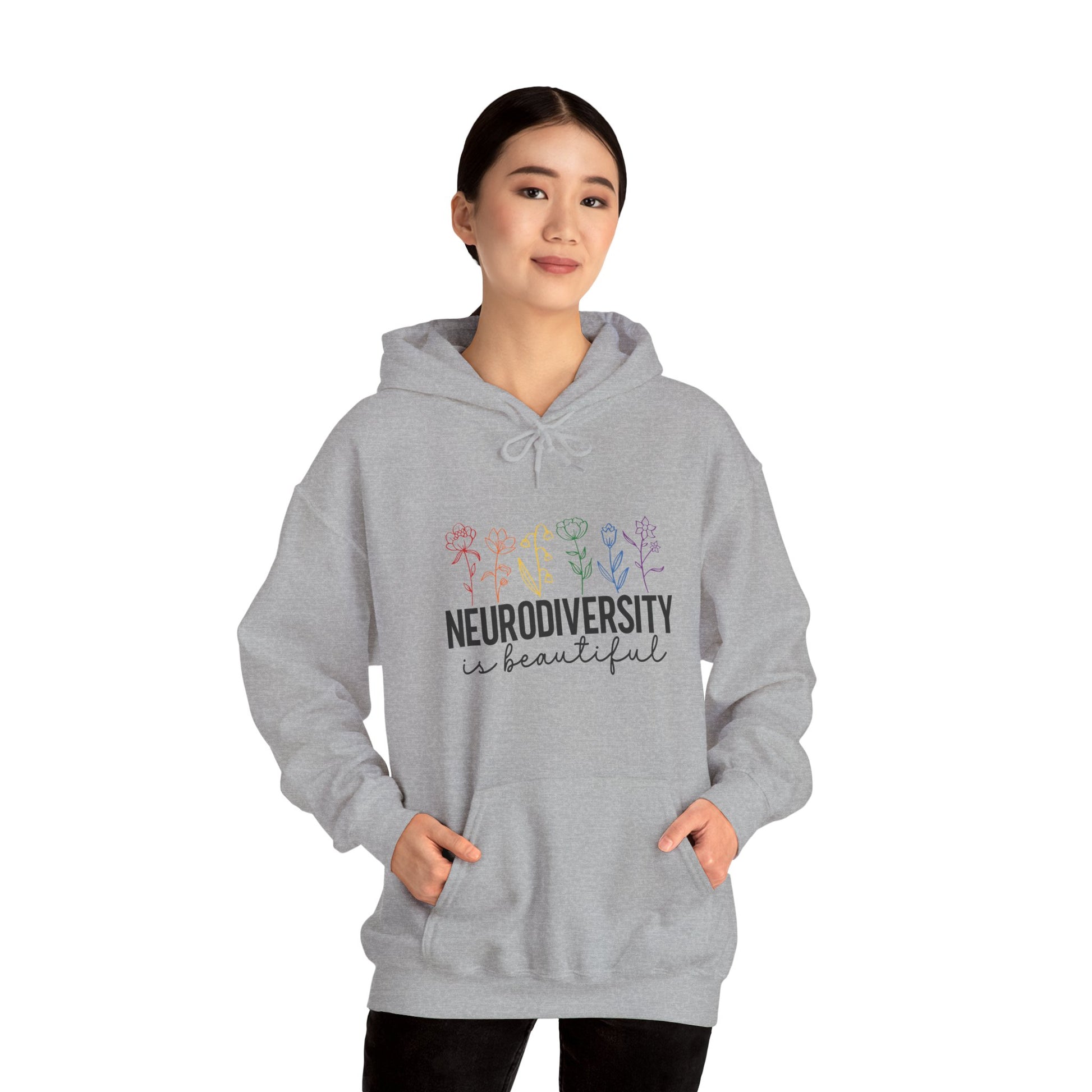 Hoodie NEURODIVERSITY is Beautiful Hoodie – Floral Autism Awareness Hoodie