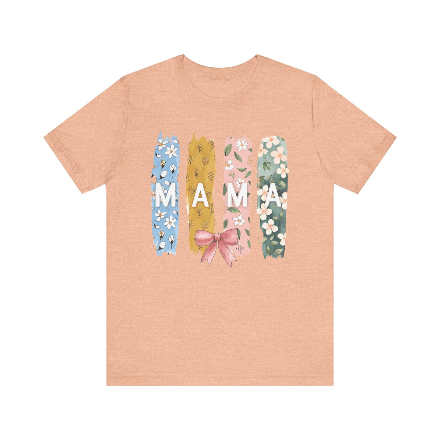 Heather Peach Mama – Colorful Floral Mom’s Day Shirt for Stylish Moms