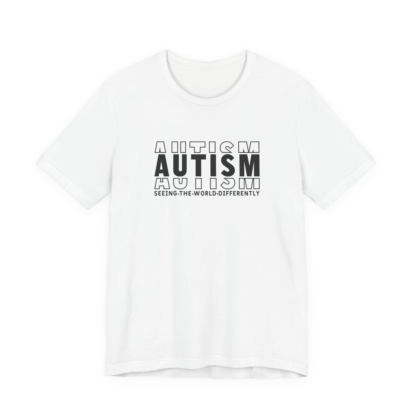 White Autism; Seeing the World Differently Autism T-Shirt