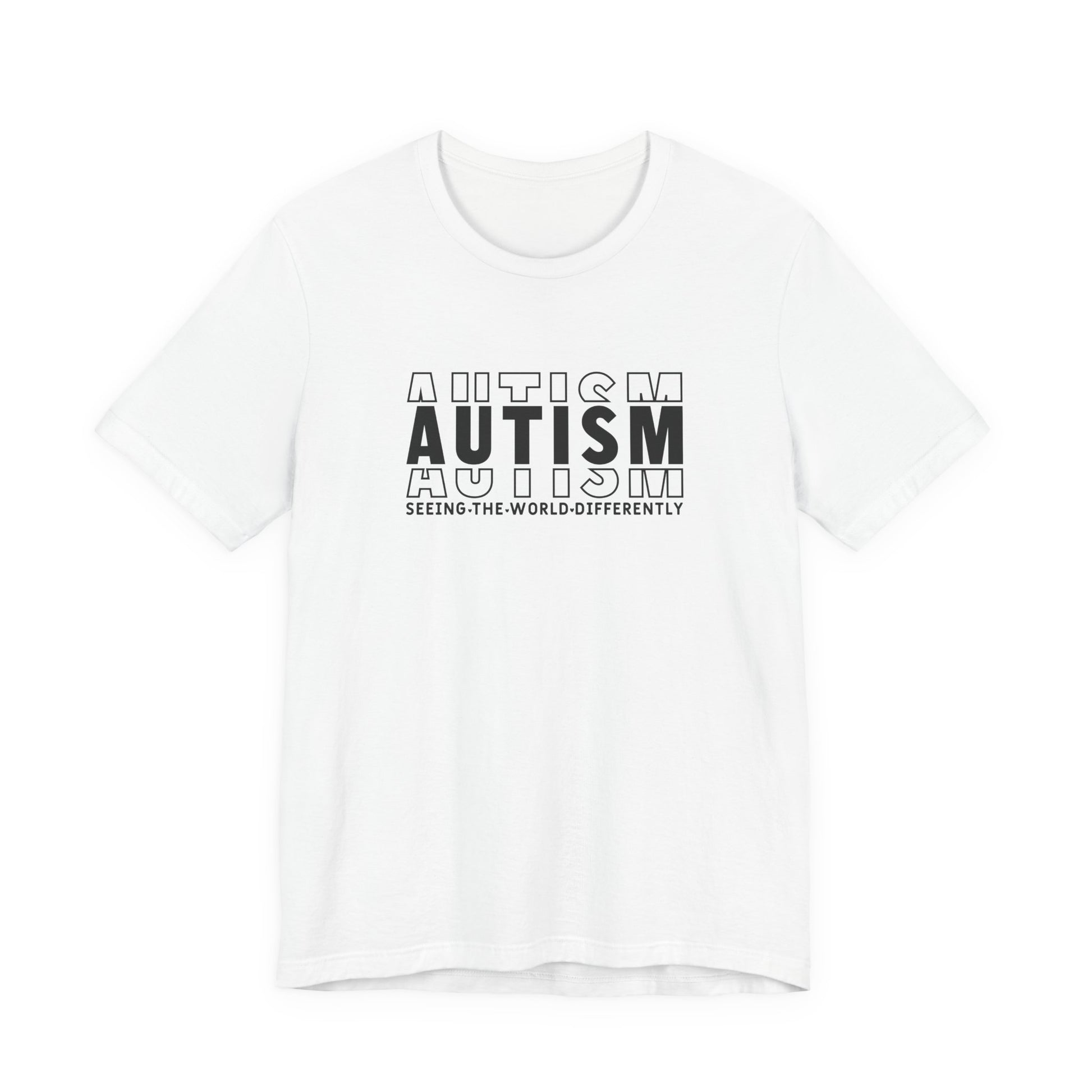 White Autism; Seeing the World Differently Autism T-Shirt