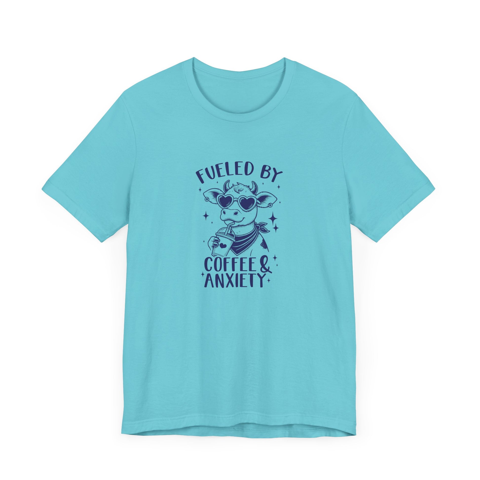 T-Shirt Fueled by Coffee and Anxiety – Funny Women's Anxiety T-shirt