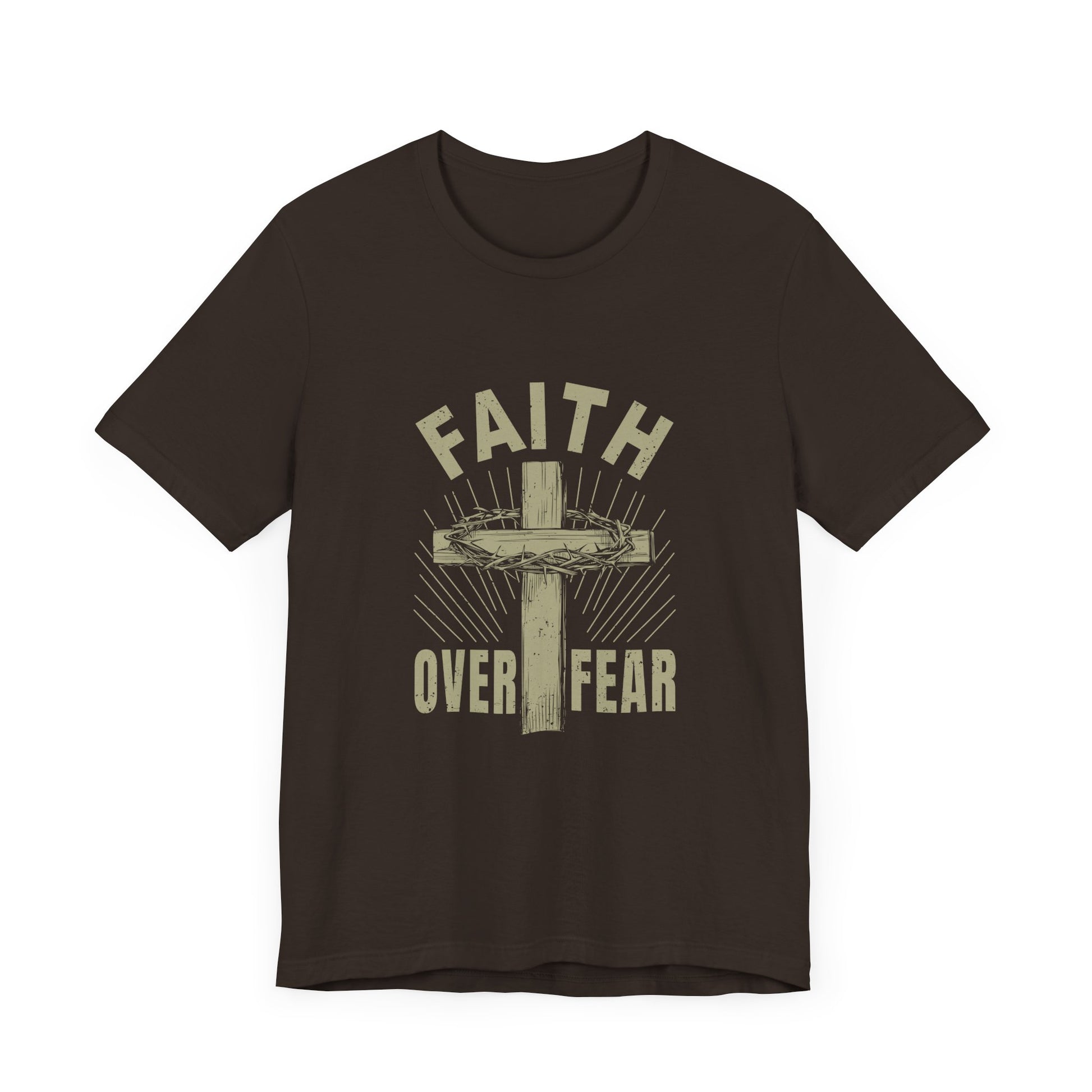 Empowering Message Tee – Faith Over Fear Shirt for Men & Women