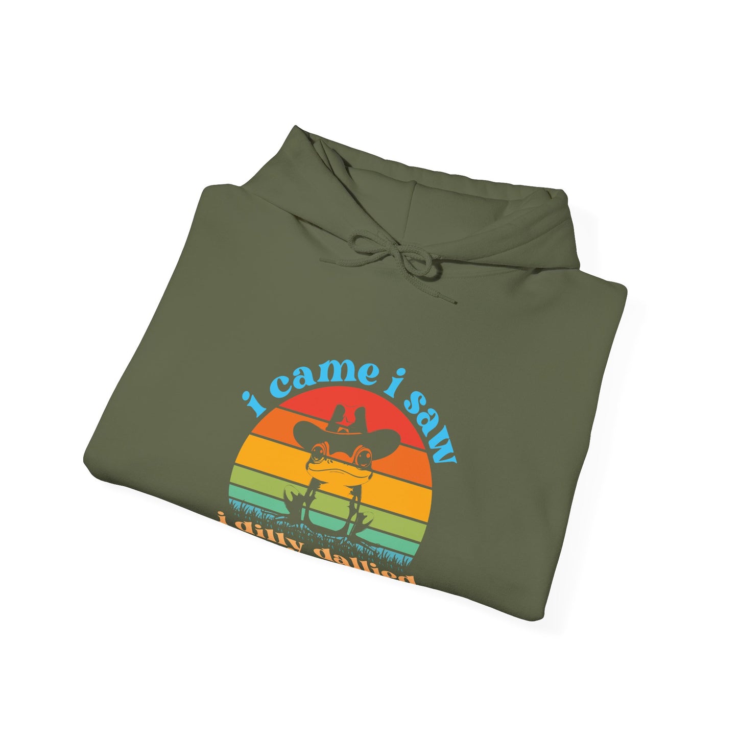 Hoodie i came i saw i dilly dallied Hoodie – Funny ADHD Frog Hoodie