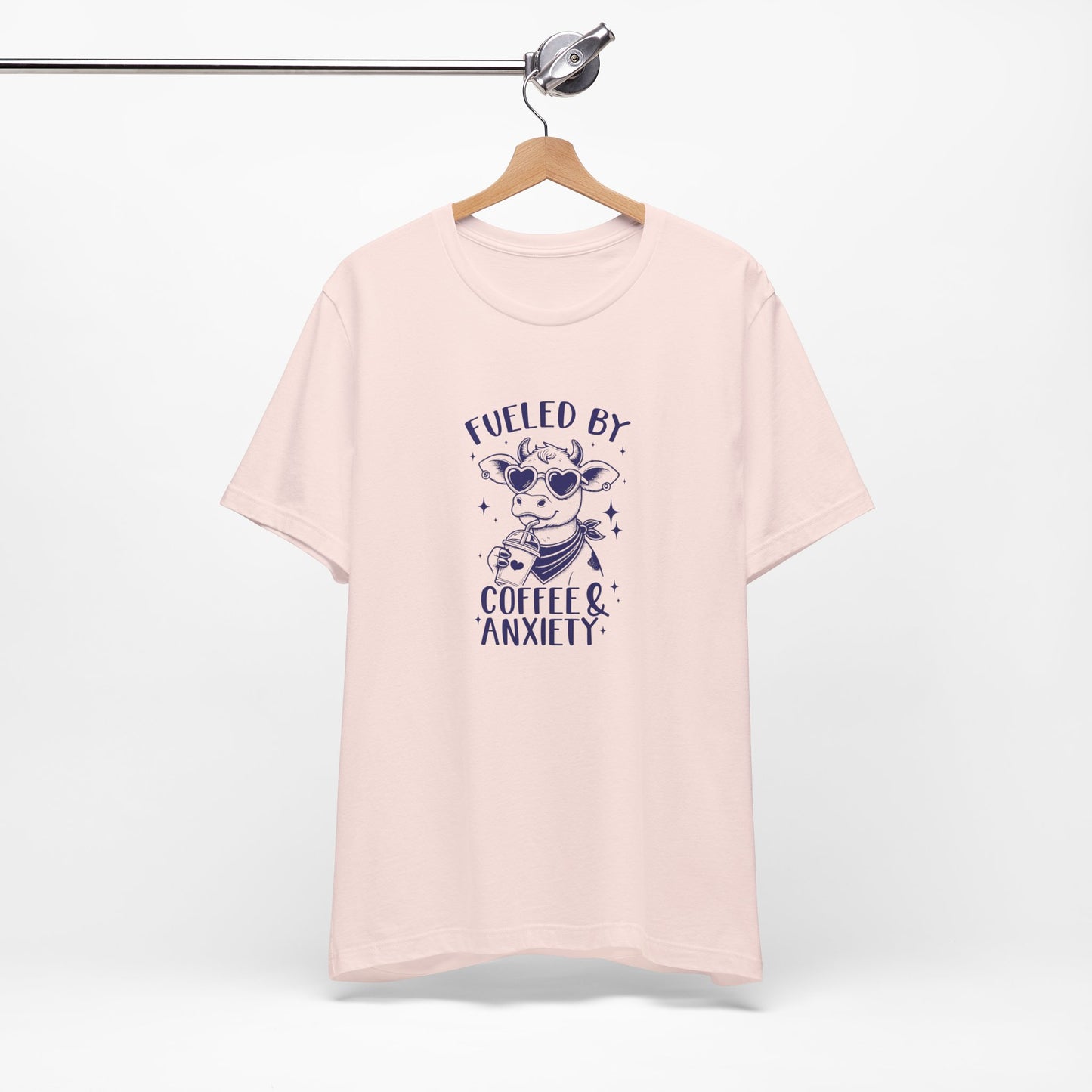T-Shirt Fueled by Coffee and Anxiety – Funny Women's Anxiety T-shirt