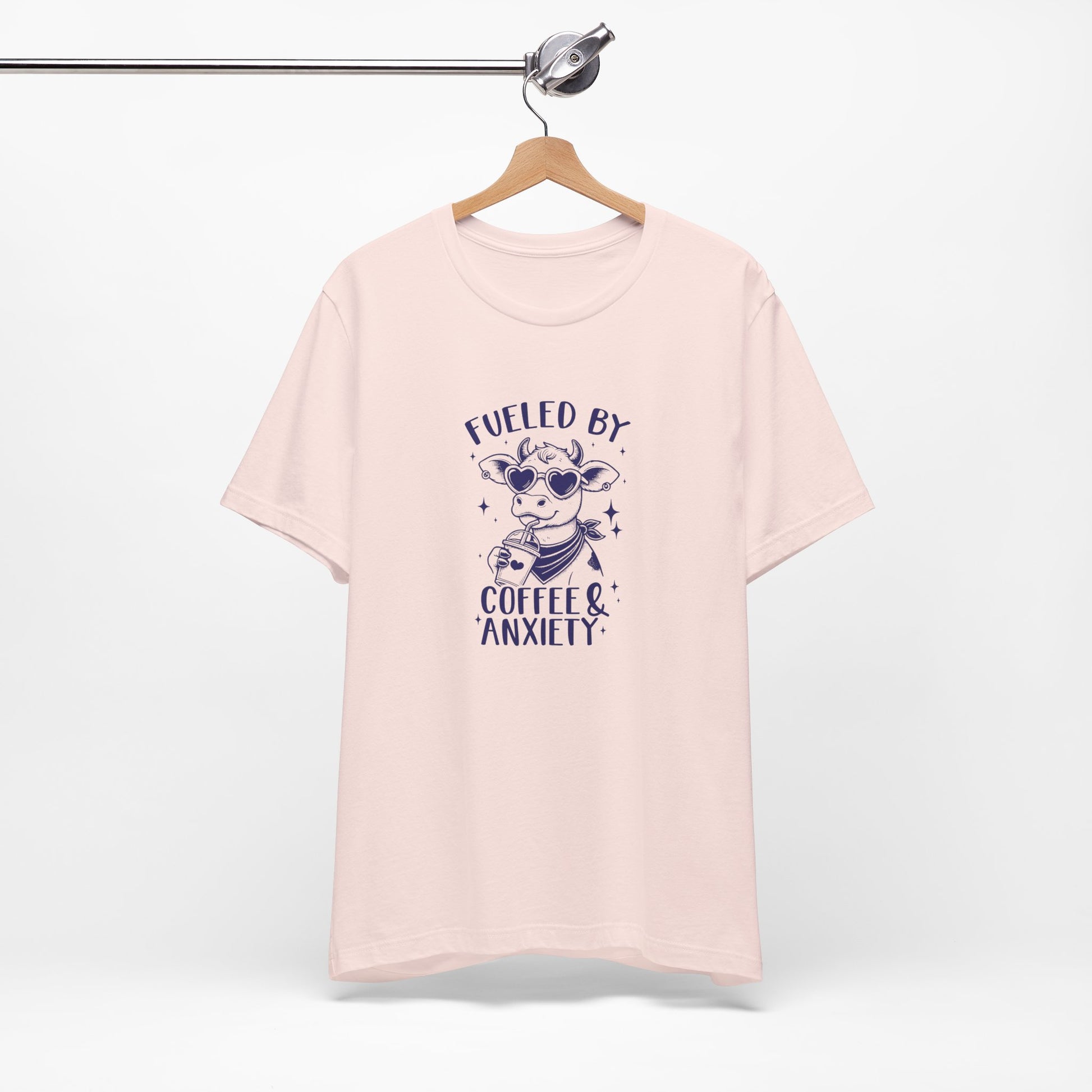 T-Shirt Fueled by Coffee and Anxiety – Funny Women's Anxiety T-shirt