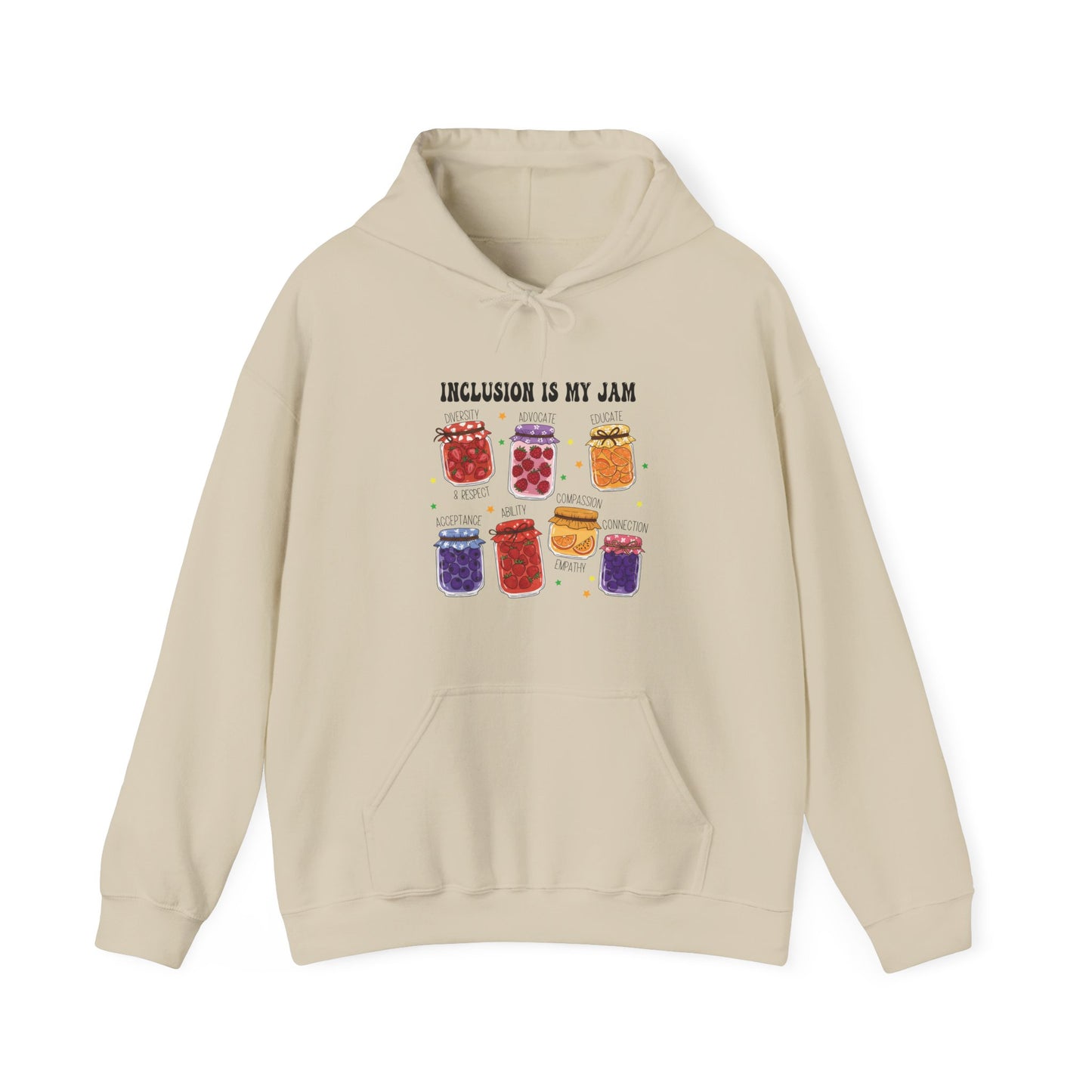INCLUSION IS MY JAM Hoodie – Colorful Inclusion Awareness Hoodie