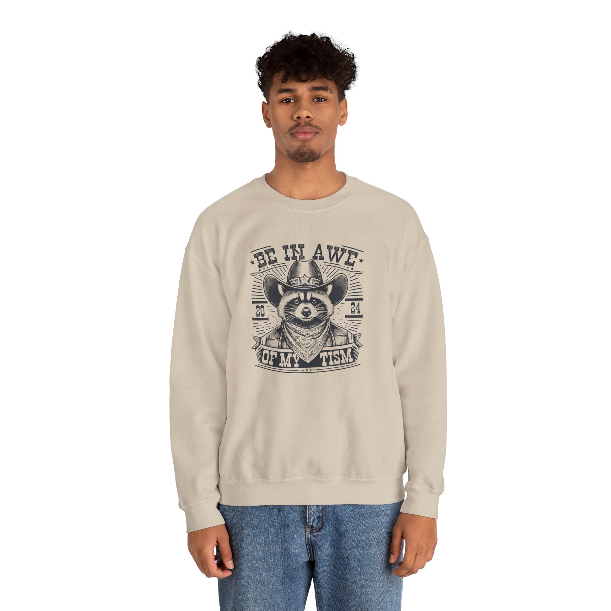 Sweatshirt BE IN AWE OF MY 'TISM Western Meme Autism Sweatshirt