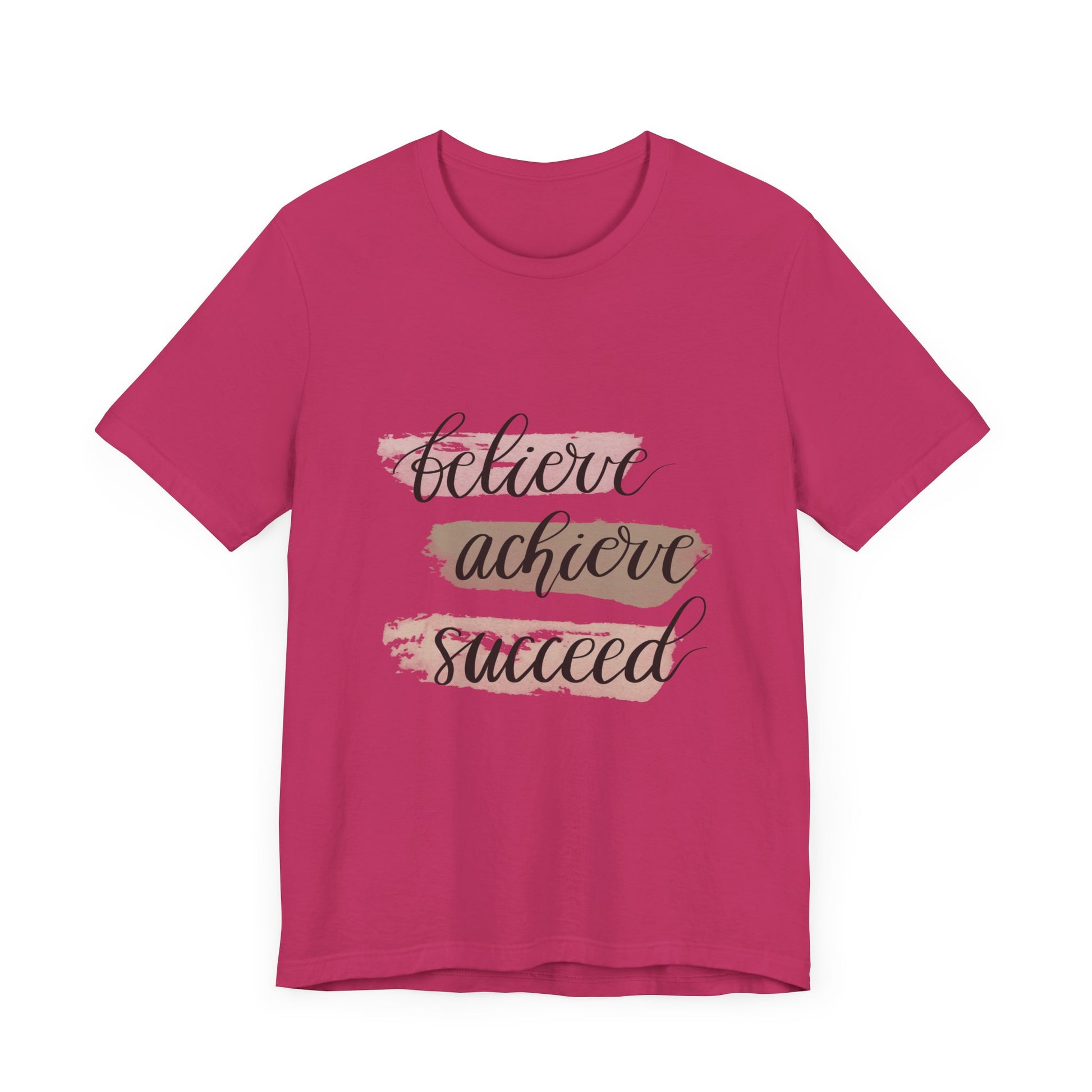 Inspirational T Shirts – Believe Achieve Succeed Tee for Women