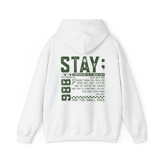 Stay, You Matter – Mental Health Matters Hoodie With Back Print
