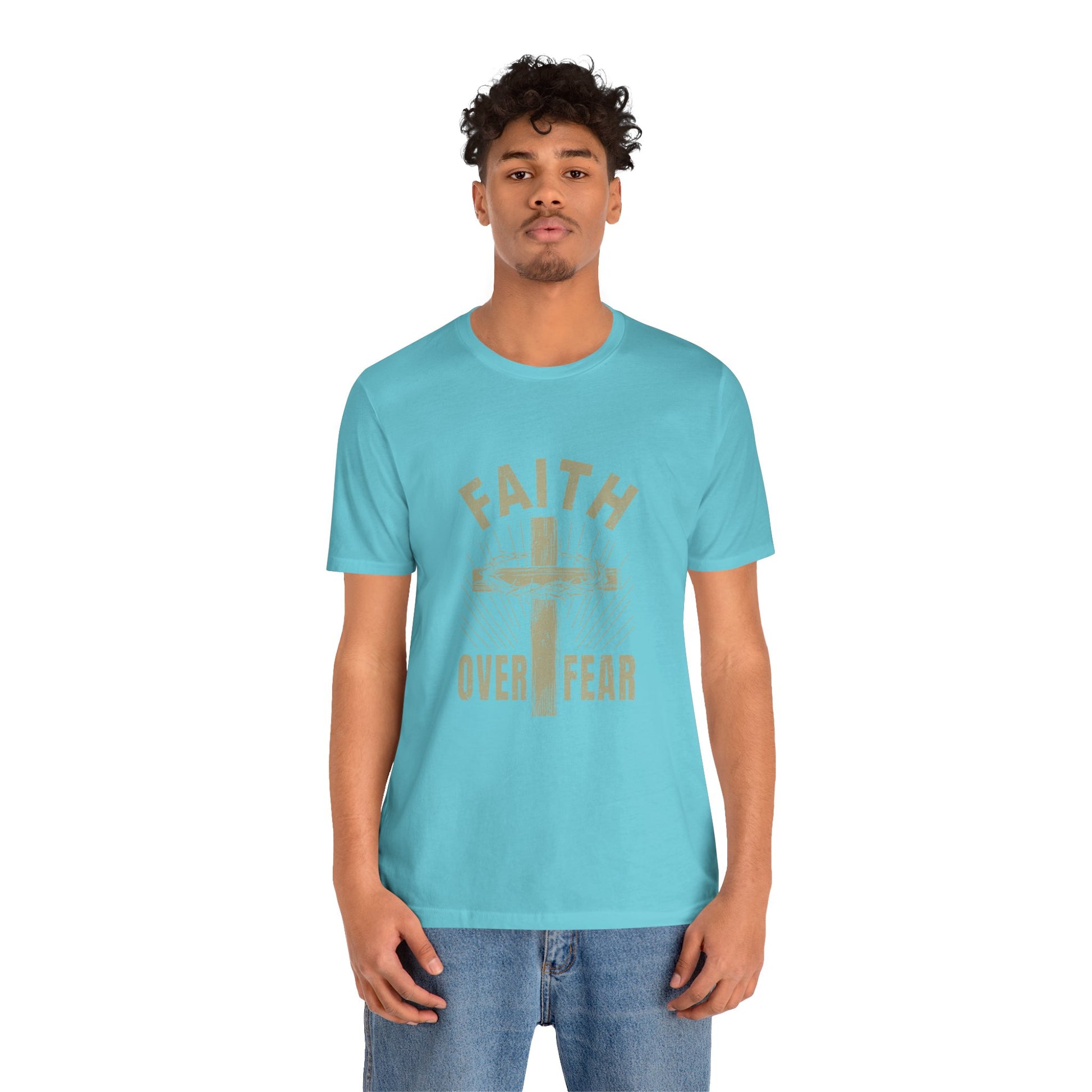 Empowering Message Tee – Faith Over Fear Shirt for Men & Women