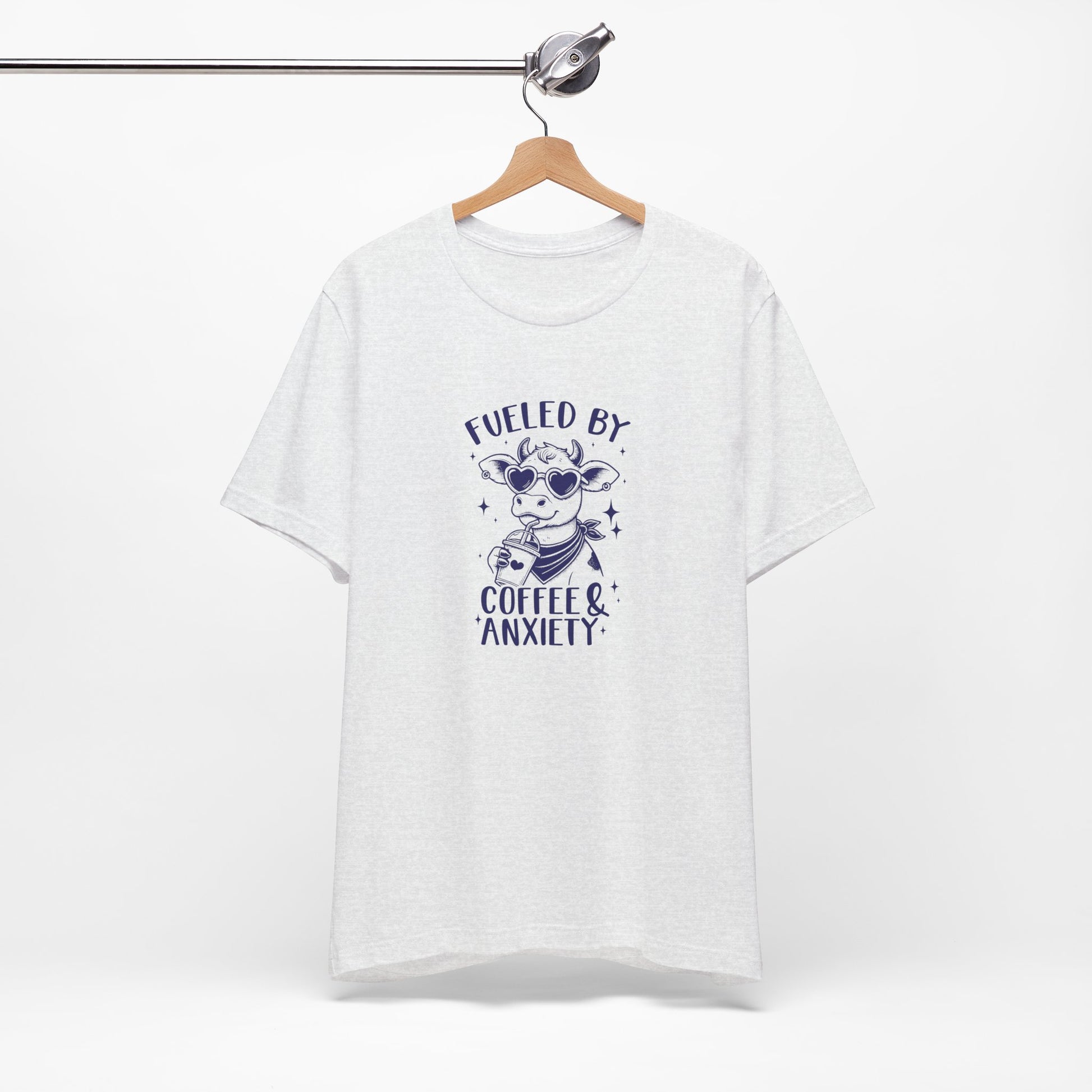 T-Shirt Fueled by Coffee and Anxiety – Funny Women's Anxiety T-shirt