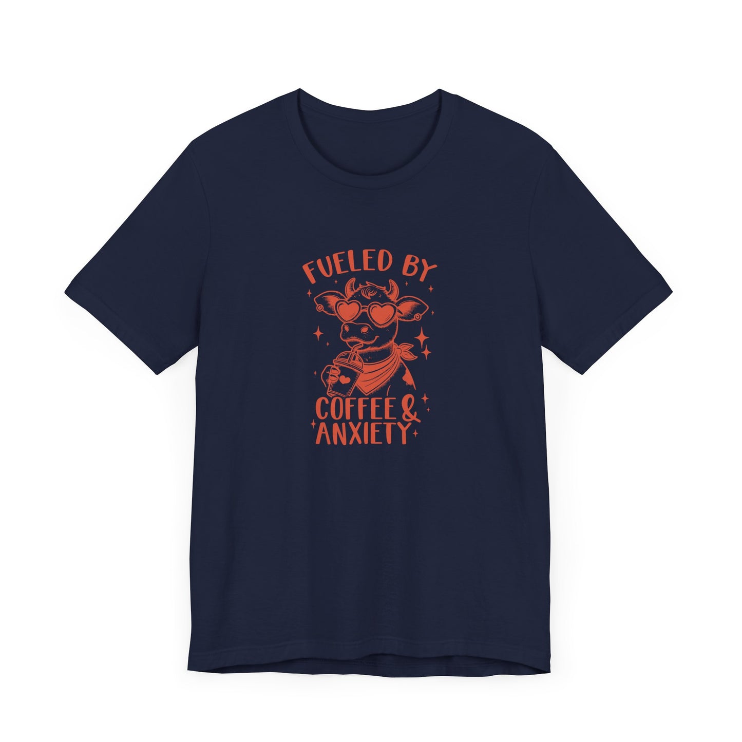 T-Shirt Fueled by Coffee and Anxiety – Funny Women's Anxiety T-shirt