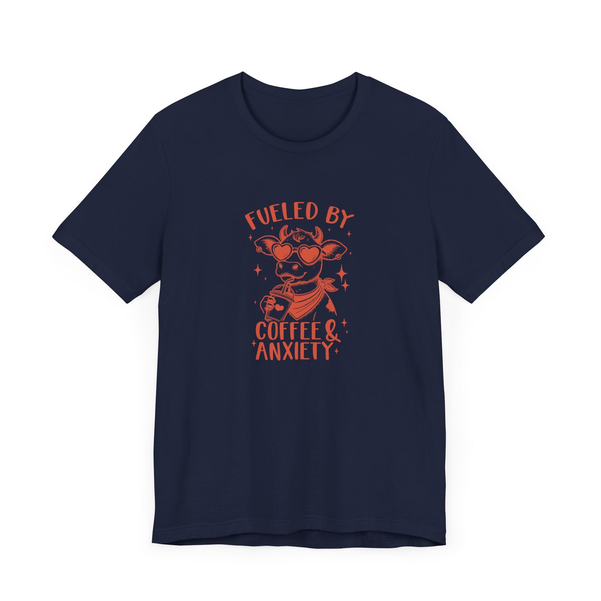 T-Shirt Fueled by Coffee and Anxiety – Funny Women's Anxiety T-shirt