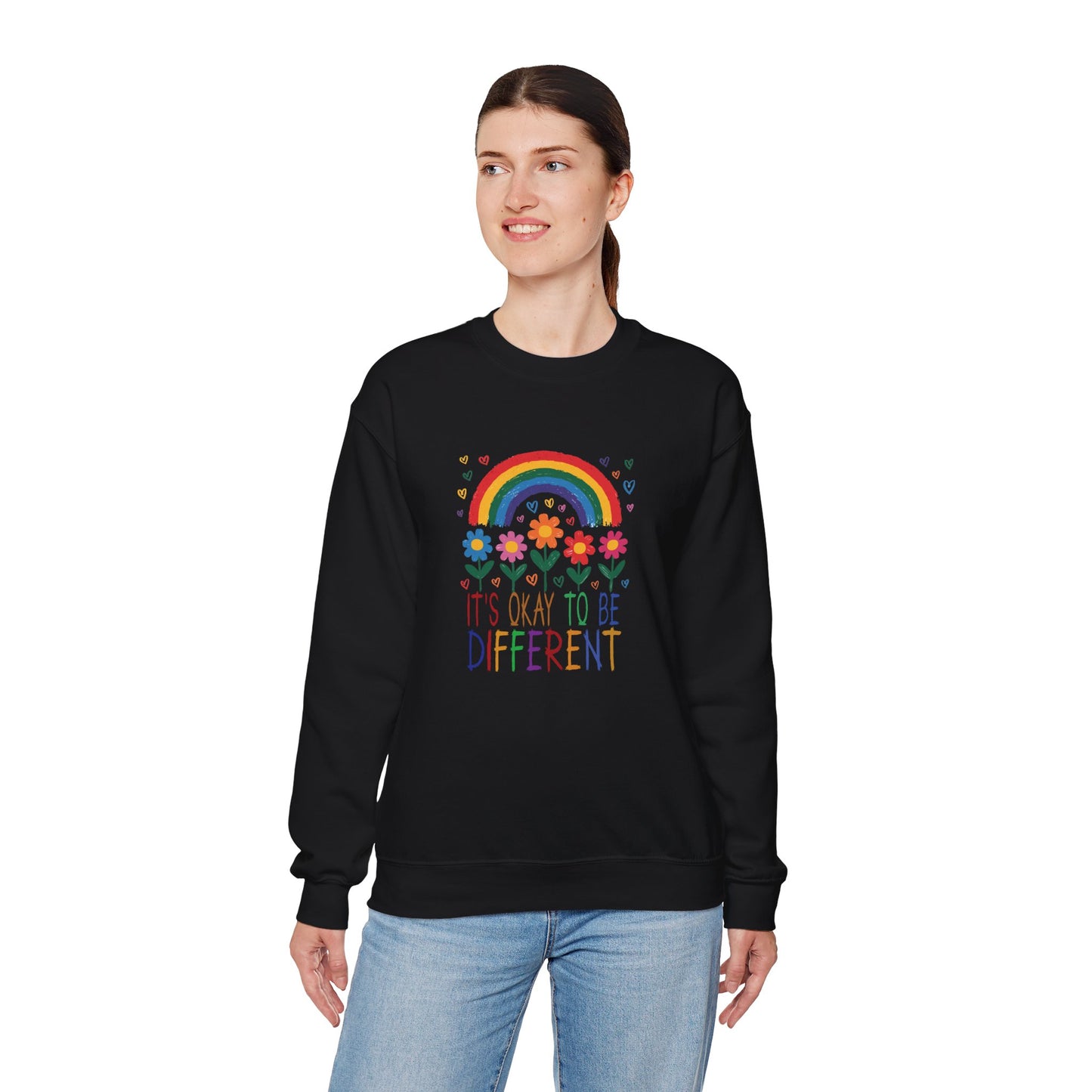 Sweatshirt It's Okay to Be Different Rainbow Autism Awareness Sweatshirt