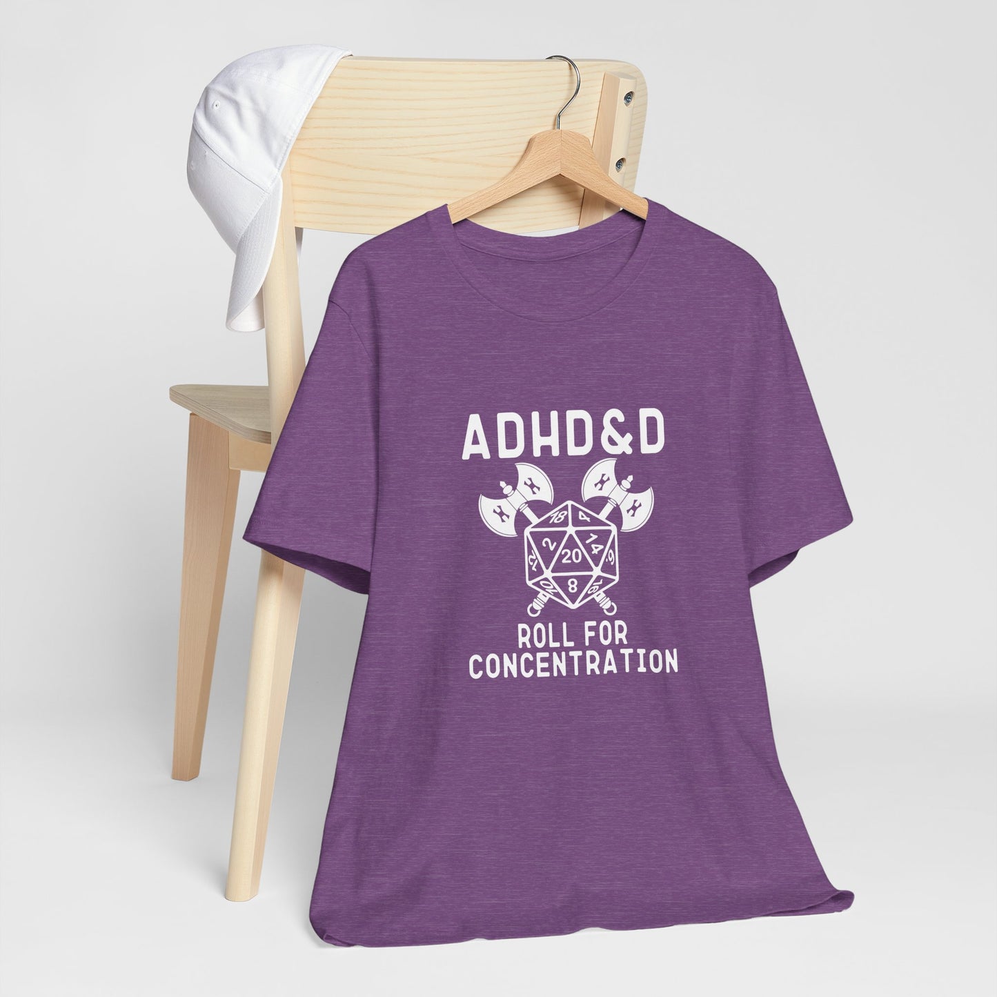 T-Shirt ADHD&D T-Shirt – Funny ADHD Gaming Shirt with Dice and Axes