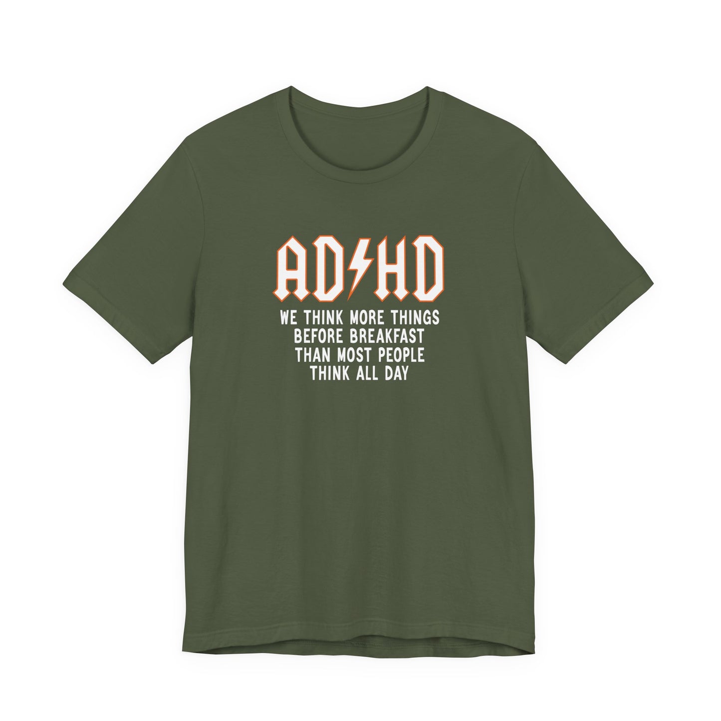 T-Shirt ADHD Lightning Bolt T-Shirt – Bold Funny ADHD Graphic Tee