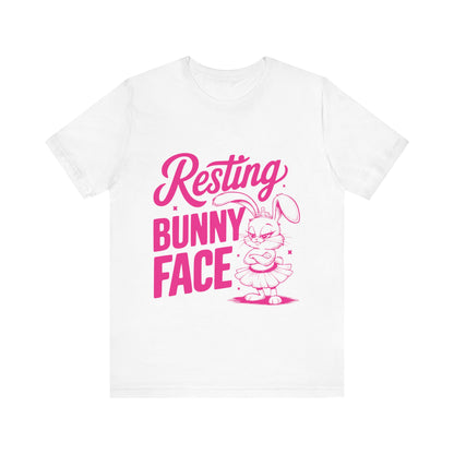 T-Shirt Funny Easter Shirt | Resting Bunny Face Women's Tee – Sarcastic & Trendy